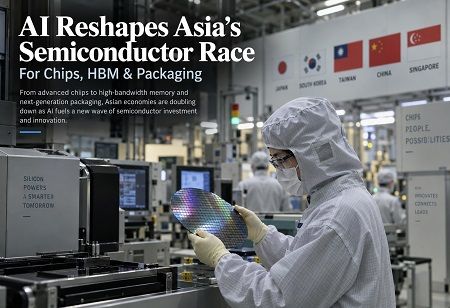  AI Reshapes Asia's Semiconductor Race for Chips, HBM & Packaging