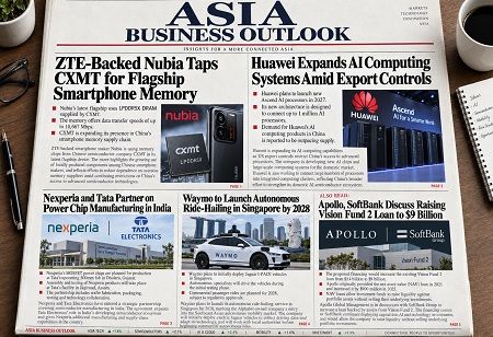  Asia Today: AI Chips, Semiconductor Deals, Autonomous Ride and Finance